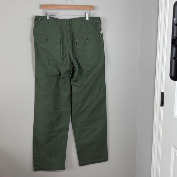 ORSLOW Regular Fit Fatigue Pants Army Green Mens Military Pockets Sz US XL - Picture 8 of 14